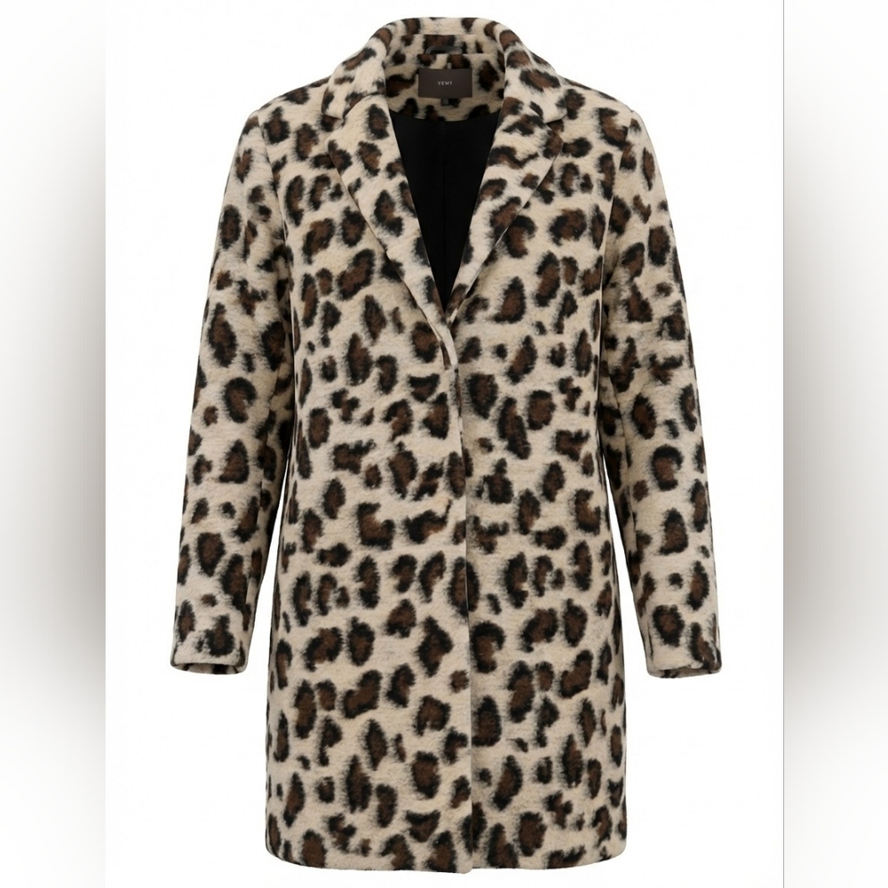 Leopard Print Pea Coat